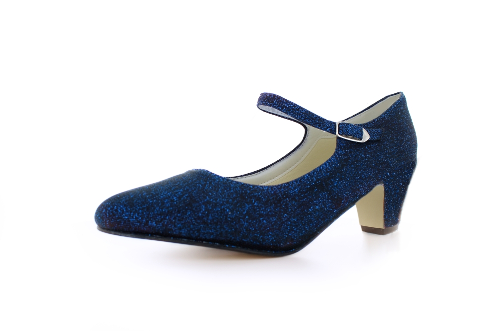 739-magic-blue-absatz Glitter Pumps Victoria magic blue