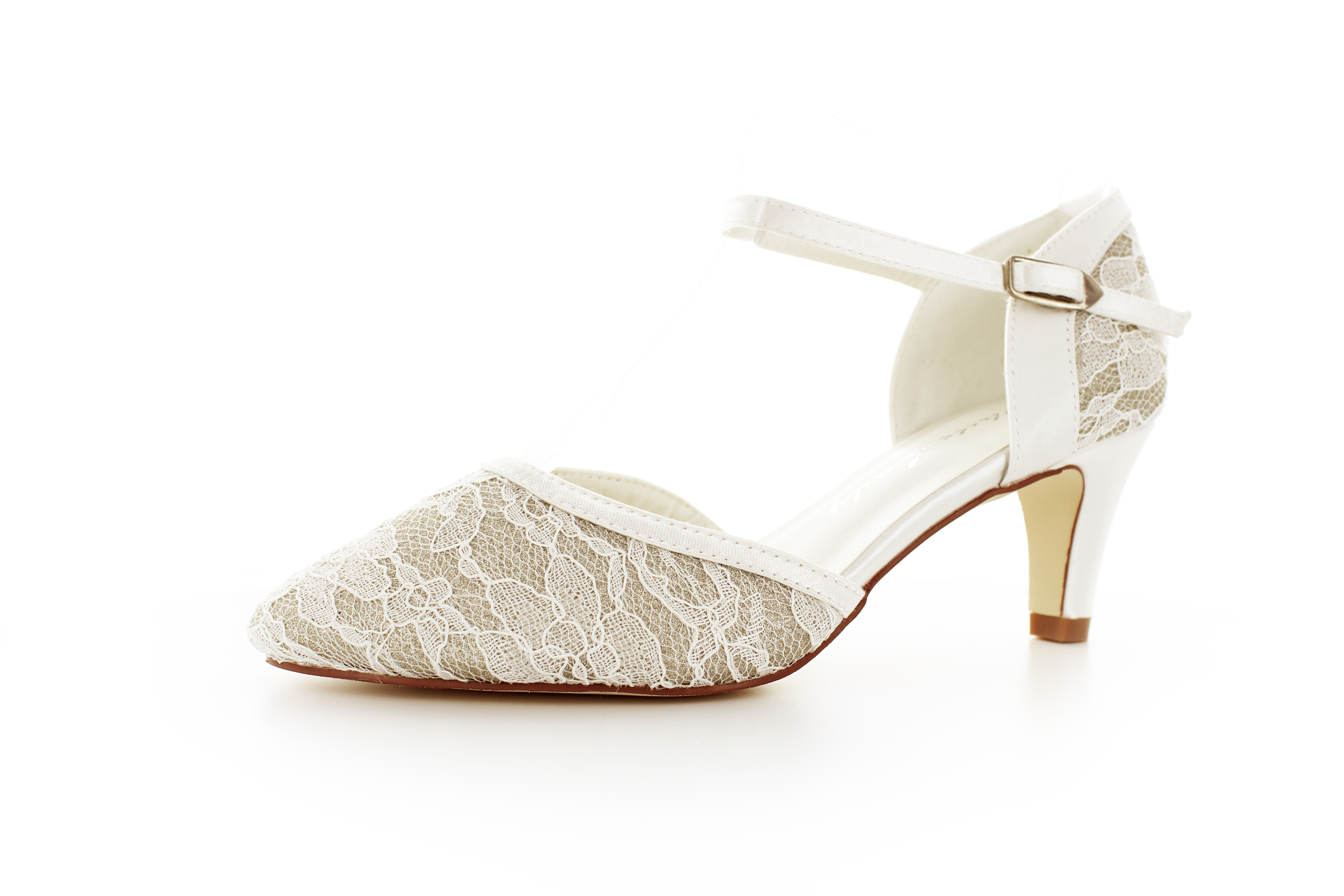 879-ivory-champagner Brautschuhe Mia ivory-champagner Glitter Spitze