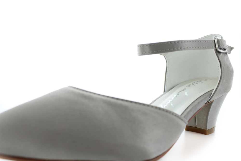b weite Pumps Annabell  taupe Satin