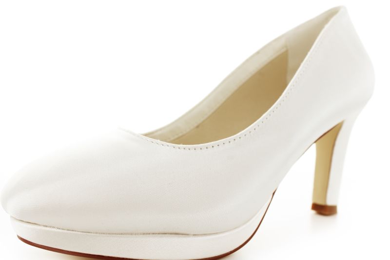 bequeme brautschuhe mit Plateau Ronja ivory Satin