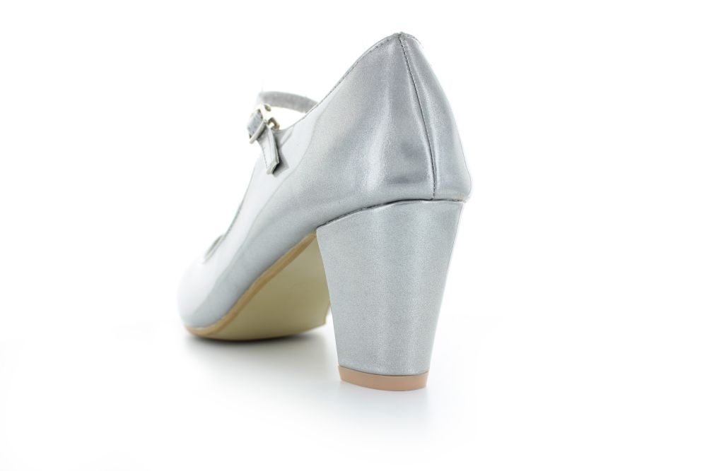 821-silber-e Mary Jane Aida silber Lack