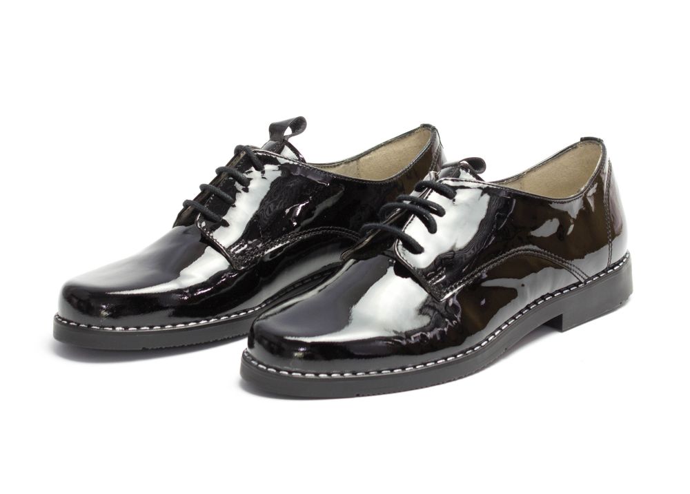 100-schwarz-Lack-6 Kinderschuhe Junior schwarz Lack