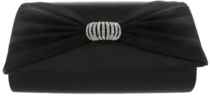 Sara-schwarz Satin Handtasche Sara schwarz