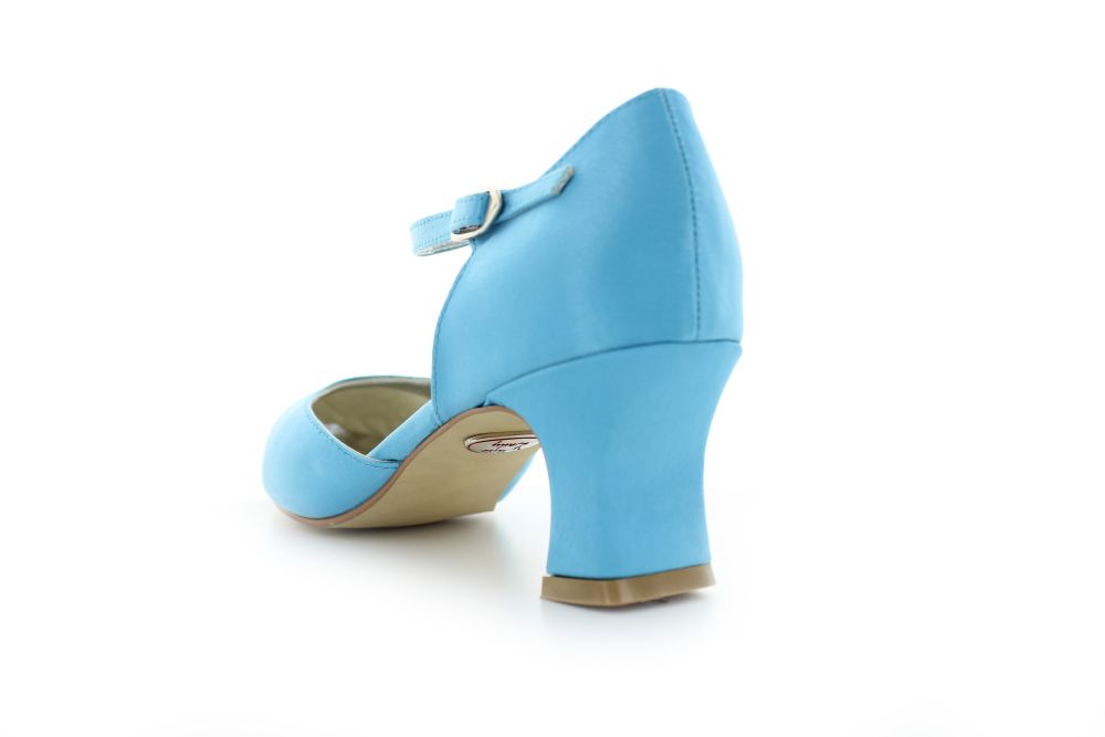 255-t-rkis-e Riemchen Pumps Happy türkis Satin