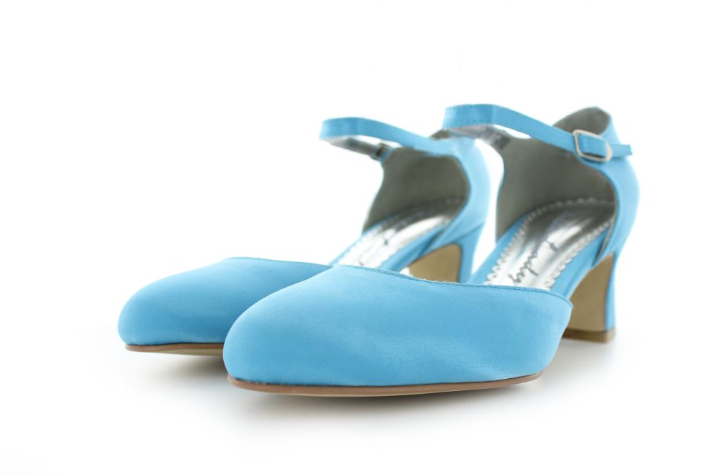 255-t-rkis-d Riemchen Pumps Happy türkis Satin