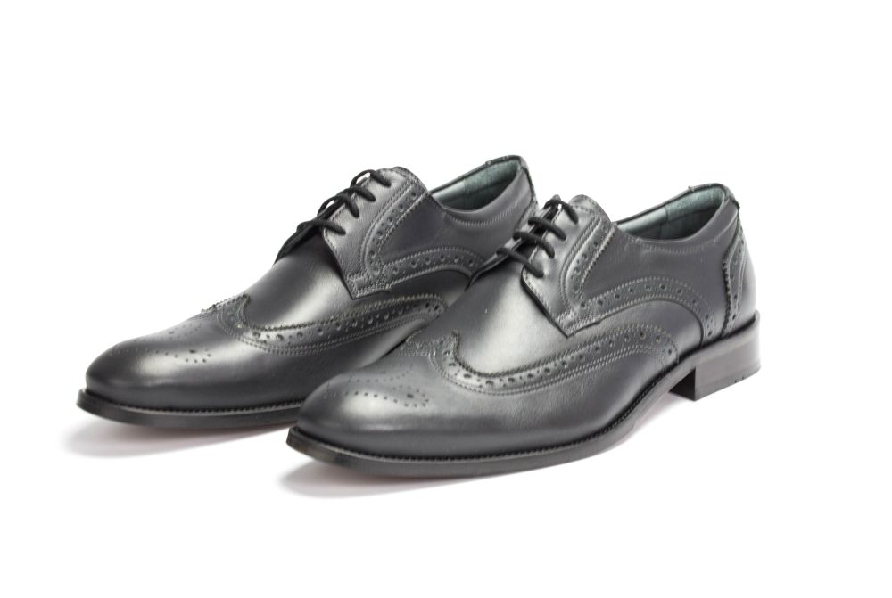 Herrenschuhe Budapester anthrazitgrau