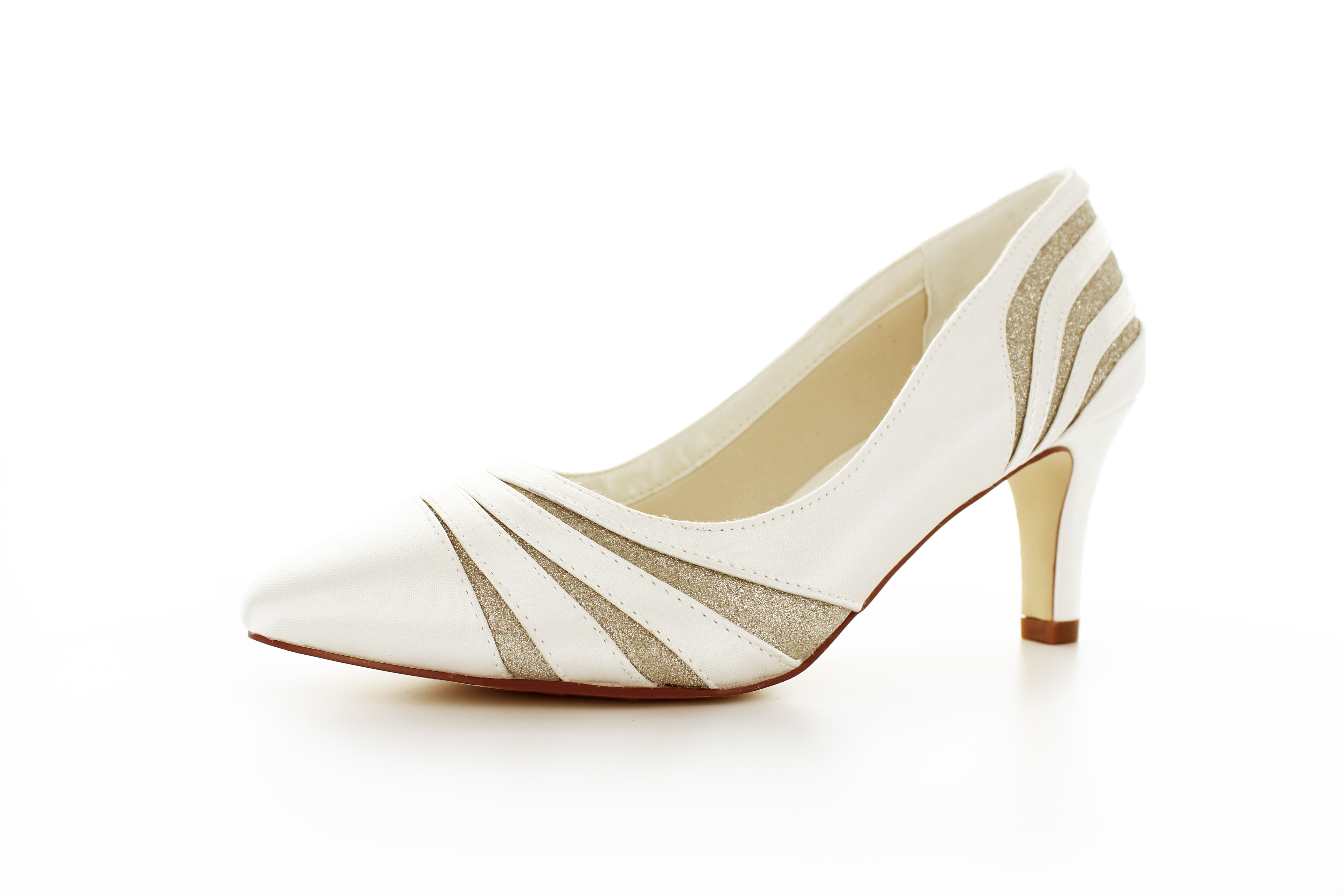 882-ivory-champagner Brautschuhe Appelonia ivory Satin Glitter
