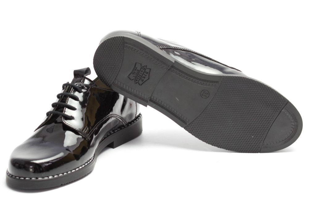 100-schwarz-Lack-7 Kinderschuhe Junior schwarz Lack